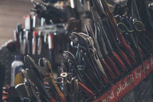 Tools on workbench